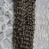 Grijze Ombre Braziliaanse Virgin Hair 40 stks Tape Haar 100g Afro Kinky Krullend Huid inslagband Hair Extensions