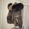 Lambswool Denim Jacket Women Winter Fashion Leopard Warm Fleece Parke Parke Big Fur Big Weaded Size Coat1