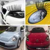 1 çift 3D büyüleyici siyah sahte kirpikler sahte göz kirpik etiketi araba far dekorasyonu Beetle için komik çıkartma çoğu car1094113