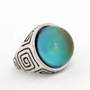 New Trendy Classic Design Womens Silver Plated 18MM Mood Gemstone Ring MJRS044