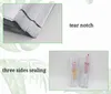 6.5*22cm clear and silver heat seal packaging bag vacuum three side dealing packing bags transparent on front sealing pouches