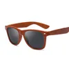 Men voor dames retro hipster vierkante houten print klassieke rij zonnebril buiten UV400 glazen elegante houten print zonnebril177Z