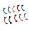 10pcs/lot Surgical Steel 3MM Ball Eyebrow Piercing Internally Threaded Curved Barbell Helix Earring Lip Ring Nipple Rings Body Jewelry