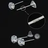 Yhamni LMNZB Crystal cyrkon Real 925 Solidne srebrne kolczyki sześcienne srebrne kolczyki dla kobiet biżuteria mody ye02011552993