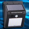 Outdoor Solar Wall Hanging 20 LED-lampor Hem Trädgård Smart Motion Sensor Natt Säkerhet Väggljus Vattentät Väg LED-lampa DH1188