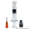 (Grauer Kolben) 1 ml Luer-Lock-Spritze mit Nadel, wiederverwendbare oder dicke CO2-Ölkartuschen, Tank, klare Farbe, Zigarettenzerstäuber