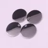 wholesale 30pcs lot shiny smooth stainless steel silver 20mm Round medals charms pendant finding jewelry marking DIY9451695