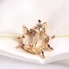 Cristal coccinelle broche broches émail insecte épinglette Corsage mode bijoux pour hommes femmes cadeau de noël volonté et sable