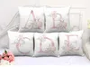 26 alfabeto floreale stampa morbida federa per cuscino in vita fodera per matrimonio decorazioni per la casa all'ingrosso spedizione veloce DHL gratuita
