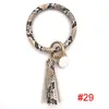 PU Bracelet Keychain Personalized Marble Leopard Keychain Lanyard Leather Tassel Key Chain Bracelet 32 Style HHA562