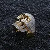 Hip Hop Gold Jewelry Iced Out Skull Rings for Men New Arrival Diamond Men's High Quality Bling Rings276S