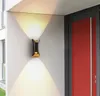 Yukarı Aşağı Duvar Lambası LED COB Modern Kapalı / Açık Su geçirmez Bahçe Duvar Lambası Otel Dekorasyon Işık Livingroom Yatak Odası TV Arkaplan Lambalar.