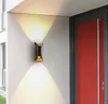 Uppe ner vägglampa LED cob modern inomhus / utomhus vattentät trädgård vägglampa hotell dekoration ljus vardagsrum sovrum TV bakgrundslampor.