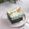 Свадебный Подарочная коробка бумаги Складная Европейский Стиль Square Candy Box Wed День рождения Подарки Упаковка Шоколадный пакет Маленький