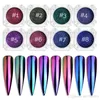 Tamax Chrome Mirror Powder Nail Art Glitter Chameleon Pigment Powder Manicure Nail Tips Decoration Accessories Gel Polish Dust