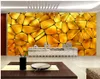 3D-väggmålningar Bakgrund för vardagsrum Golden Geometric Wallpapers Väggdekorationsmålning