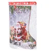 Christmas Stocking Gift Bags Felt Cloth Christmas Tree Stocking Candy Gift 3D Xmas Decorations Bag Santa Printed Christmas Ornaments