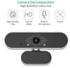 Webcams 1080p Webcam Mikrofonlu 60fps Web Kamerası Otomatik Düzenleme Akışı HD USB Bilgisayar Web Kamerası PC Dizüstü Bilgisayar Masaüstü Video A870