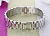 Fashion 15 mm Luxury Mens Womens Watch Band Bracelet Gold Silver en acier inoxydable STRAP RÉGLABLE ALIMANCHE BANDE