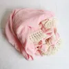 Mousseline babydekens Pasgeboren Swaddle Wrap Deken Tassel katoenen baby ontvangen dekens