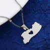 Collana con ciondolo mappa El Salvador in acciaio inossidabile per donna uomo gioielli con ciondolo a forma di cuore2599