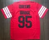 Prodigy #95 Hennessy Queens Bridge Movie Football Jersey Red All Stitched Red S-3XL Alta Qualidade Frete Grátis