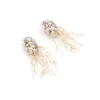 Mode pärla kristall tofs dangle örhängen designer örhängen kvinnor örhängen för kvinnor mode smycken gåva gratis frakt