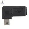 100pcs/lot USB Micro 5Pin Female to Mini 5Pin Male 90 Degree Angle right Adapter Converter