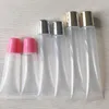Tube vide de rouge à lèvres 10ml 15ml 20ml, tuyau souple pour baume à lèvres, sous-bouteille à presser pour maquillage, récipient en plastique transparent pour brillant à lèvres