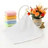 Infant Face Towels Baby Bamboo Fiber Handkerchief Kids Hook Square Towel Face Towel Solid Wipe Cloth Wrap Toddler Bibs 25*25cm YP262