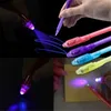 Kreatives Briefpapier Unsichtbare Tintenstifte 2 in 1 UV-Licht Magische unsichtbare Stifte Kunststoff-Textmarker-Markierungsstift Schulbürostifte BH2545 TQQ