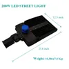 US Stock LED Parking Lot Lights 300W 39000LM LED Shoebox Pole Lights Fixture With Photocell 5000K IP65 AC 100-277V