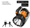 Ny ankomst Super Bright LED Searchlight ficklampa med sidoljus 6 belysningslägen som drivs av 18650 batteri för utomhuscamping 5704666