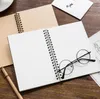 Portable Business Kraft Papers Notepads Black Drawing Sketch Notebook Spiral Journal Notebooks School Office Suppliers SN2630