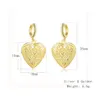 2019 new Fashion Rose love heart Phase box Earrings open Can put photo Earrings Golden silvery Fit woman Madam Valentine's Day gifts