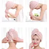 Più nuovo microfibra dopo la doccia Asciugatura dei capelli Wrap Womens Girls Lady's Towel Quick Dry Hair Hat Cap Turban Head Wrap Bathing Tools