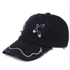 قبعات رجالي من Seioum XX علامة تجارية جديدة هيب هوب قبعات قابلة للارتداء قبعة GD قبعة بفتحة دبوس قبعة بيسبول للنساء قبعة المد والجزر سوداء