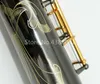 Nouveau tube droit en laiton B Flat Soprano saxophone en laiton nickel nickel body gold laquer key sax music instrument with casse