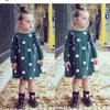 5595 Bébé Girls Robe Robe à manches longues Girl Girl Dots Robe Enfants Princesse Casual Robes