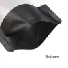 Taille assortée noir mat avec une fenêtre rectangle transparent argent avant à l'intérieur du papier noir noir mylar sacs de verrouillage à fermeture éclair avec larme n2087055