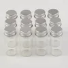 22 * 50 * 13mm 10ml mini glazen flessen met metalen dop lege kleine wensfles glas potten 100 stkspartij