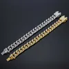 Mens Hip Hop chains Gold Bracelets Simulated Diamond Bracelets Jewelry Fashion Iced Out Link Chain Bracelet