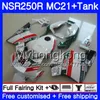 Injektion för Honda NSR 250R 250 R MC21 PGM3 NSR250R 90 91 92 93 264HM.21 NSR250 R RR NSR250RR Castrol Red Hot 1990 1991 1992 1993 Fairings