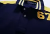Embroidery Polol Shirt Multi Color Short Sleeve men Polos Sport DIAGONAL STRIPE BLUE RED WHITE BLACK STRIPE S-5XL Dropship