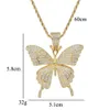 Fashion- butterfly diamonds pendant necklaces for men women luxury designer animal pendants 18k gold plated copper zircon necklace jewelry