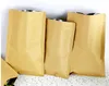 20 stks Kleine Kraft Papieren Bag Inner Aluminium Folie Pouch Herbruikbare Platte Verpakking Zipper Tas