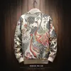Men's Jackets Autumn Bomber Jacket Streetwear Embroidered Flower Pilot Hip Hop Baseball Mens And Coats Korean Clothes 5XL