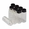 22*60*14mm 14ml Glass Bottles Aluminium Screw Cap Transparent Empty Jars Gift Glass Wishing Bottles 100pcs