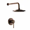 Rolya Antique Brass Concealed Waterfall Bathroom Shower Set Vintage in wall shower Mixer faucet Old Style