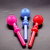 Nouveaux tuyaux en verre colorés arrivés 5 pouces Pyrex brûleur à mazout incurvé à la main Dab Rigs Pipes pour fumer en stock